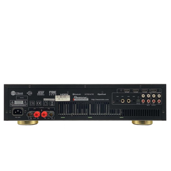 AMD-760 760W HD ECHO & REVERB Karaoke Mixing Amplifier Built-In 4K HDMI ARC,Optical, Bluetooth, Digital Equalizer 