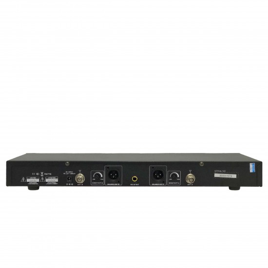 UWM-8100 Dual Channel UHF Intelligent Wireless Microphone System (SILVER)