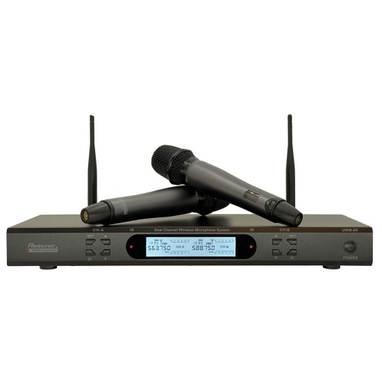 UWM-8R Professional Intelligent Dual Rechargeable Wireless Microphone System