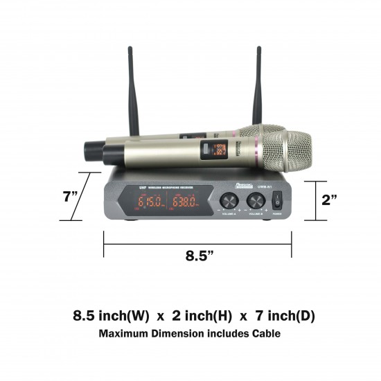 UWM-N1 Dual Channel UHF Wireless Microphone System